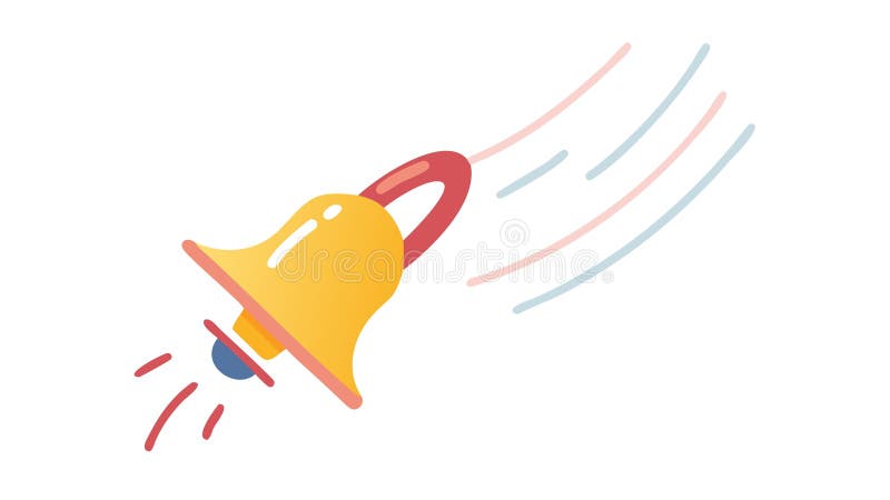 A straightforward vector icon of a bell with clear outgoing sound waves, symbolizing audible notifications, ringing alerts, or call signals. Ideal for user interfaces, alarm systems, or service bells. The simple yet effective design communicates a distinct and attention-grabbing sound, perfect for clear alerts, vector design Generative AI. Outgoing call vectors