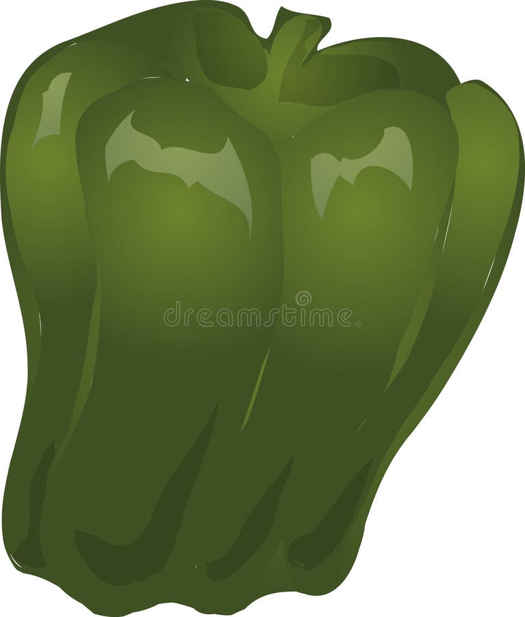 Bell Pepper Slice Icon on a White Background. Vector Illustration Stock