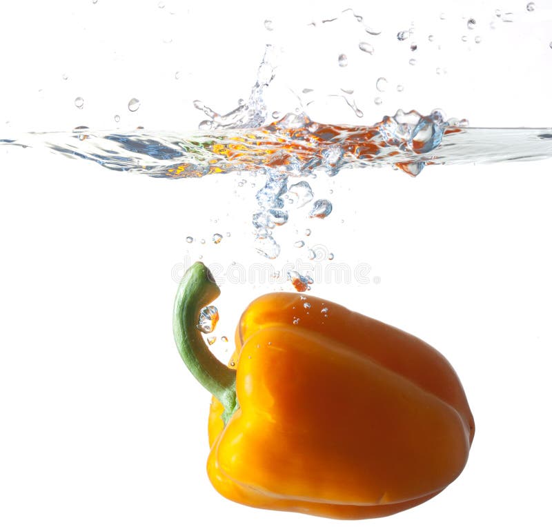 Bell Pepper Dropping into Water Stock Image Image of pepper, sweet