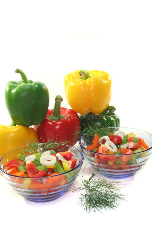 Bell pepper salad stock image. Image of diet, delicious 15325035