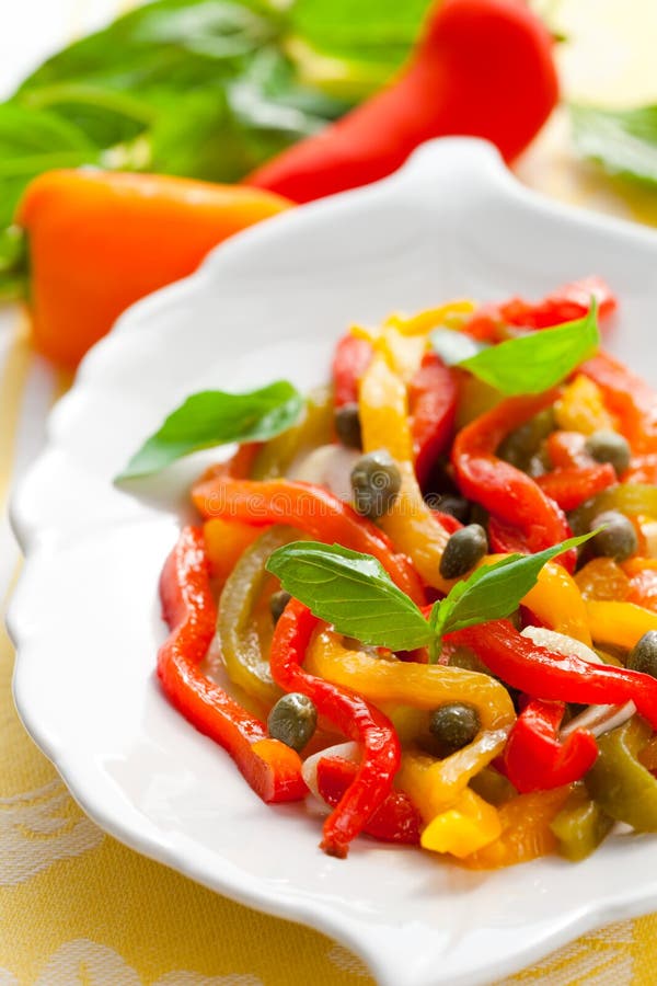 Pepper Salad stock image. Image of fresh, leafy, cucumber 60689