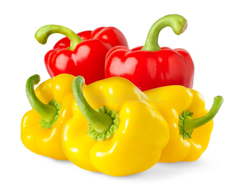 Isolated bell peppers
