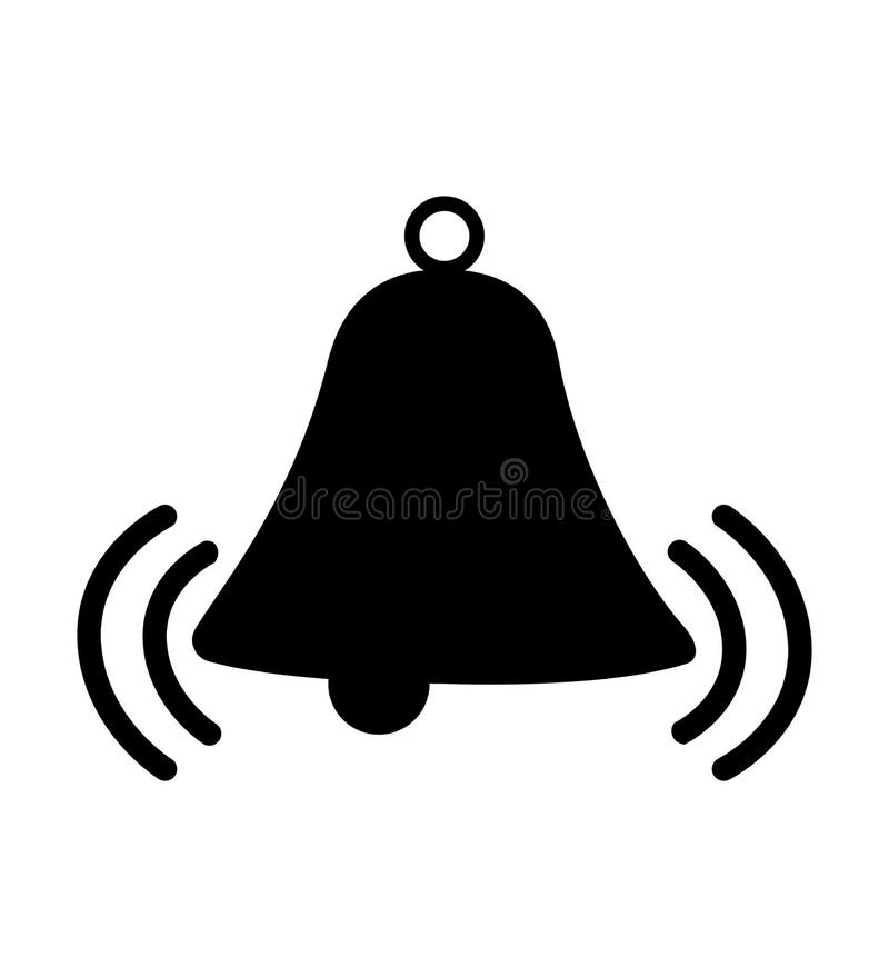 Bell ring alarm notification icon vector illustration icon isolated on white stock illustration