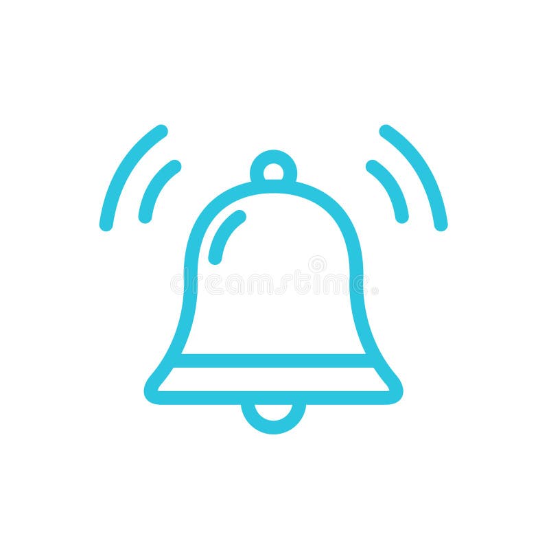 Bell ring icon isolated on white background. vector illustration
