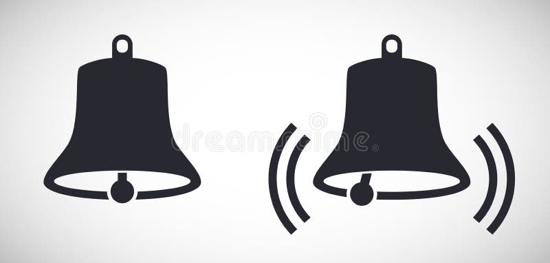 Bell ring icons vector illustration pictogram stock illustration