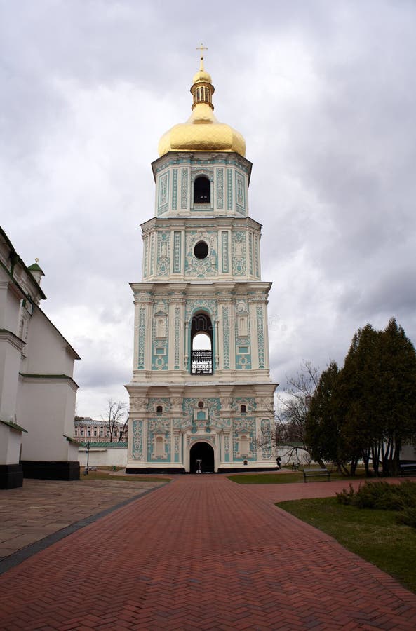 Bell tower of Saint Sophia Cathedral in Kiev