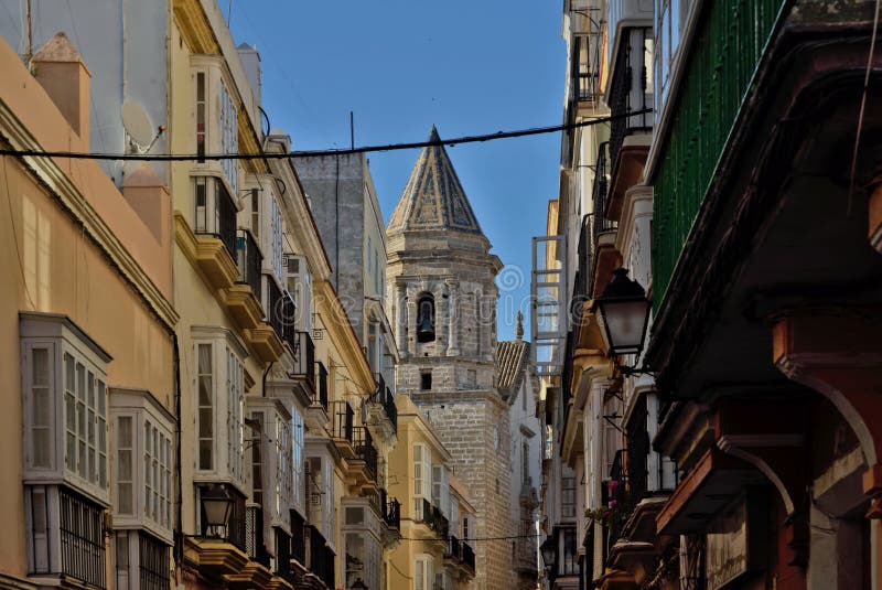 Streets of Cadiz. royalty free stock images Streets of Cadiz. royalty free stock images