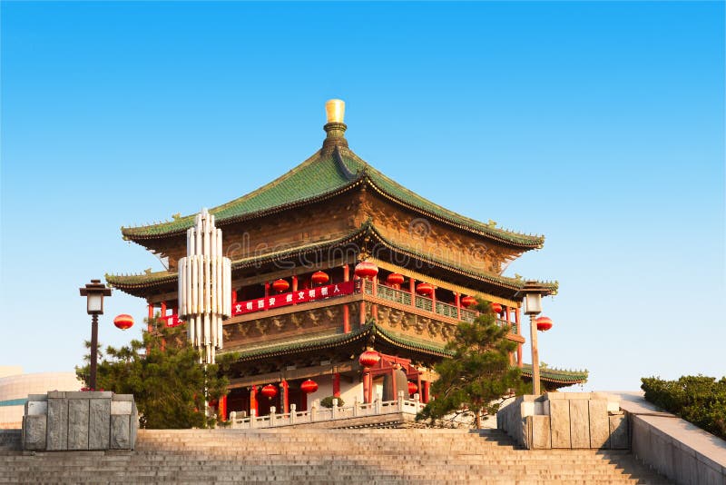 Bell Tower, Xi'an, China stock photo Bell Tower, Xi'an, China stock photo
