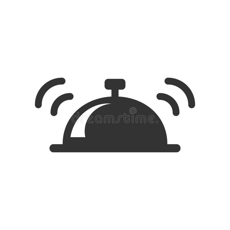 Bell vector icon in flat style. Alarm bell illustration on white