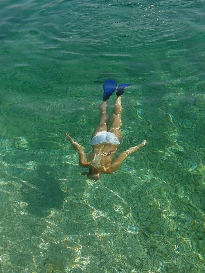 Bella donna undersea fotografia stock Bella donna undersea fotografia stock