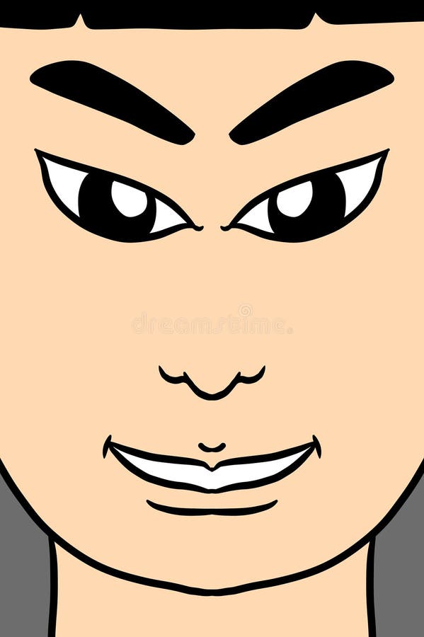 Bella faccia di un cartone animato