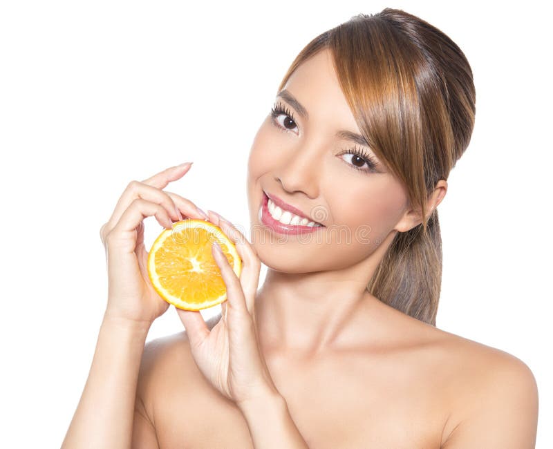 Bella giovane donna asiatica con pelle perfetta fotografia stock libera da diritti