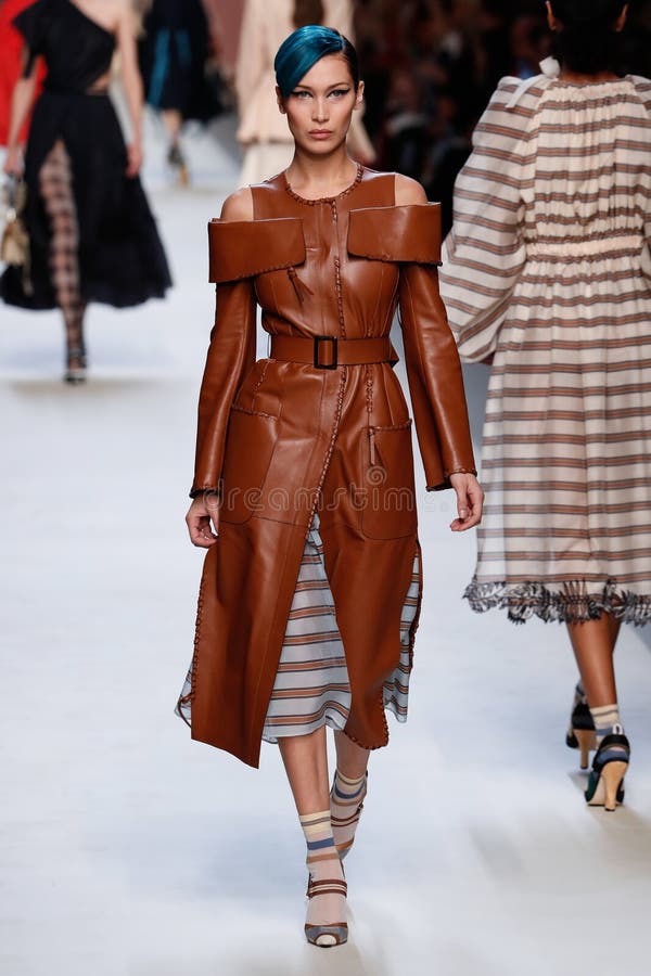 Bella Hadid Walks the Runway at the Fendi Show during Milan Fashion ...