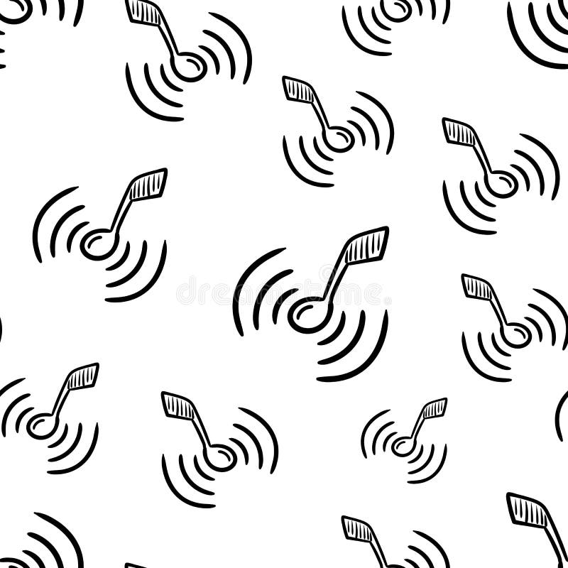 Bella icona senza cuciture disegnata a mano della nota di modo del modello Schizzo nero disegnato a mano Segno/simbolo/scarabocch royalty illustrazione gratis Bella icona senza cuciture disegnata a mano della nota di modo del modello Schizzo nero disegnato a mano Segno/simbolo/scarabocch royalty illustrazione gratis