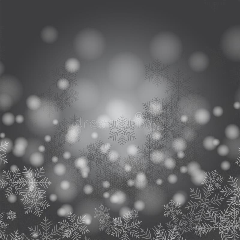 Bella immagine di Natale Fiocchi bianchi della neve su un fondo grigio royalty illustrazione gratis Bella immagine di Natale Fiocchi bianchi della neve su un fondo grigio royalty illustrazione gratis