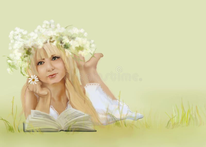 Bella ragazza del blondie illustrazione vettoriale Bella ragazza del blondie illustrazione vettoriale