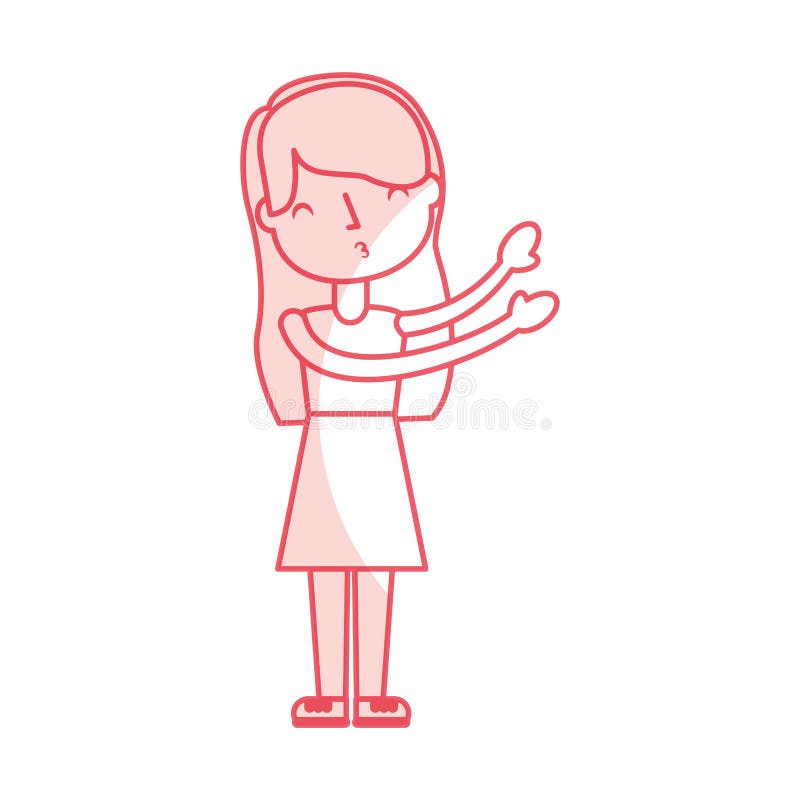 Bella ragazza dell'icona illustrazione vettoriale Bella ragazza dell'icona illustrazione vettoriale