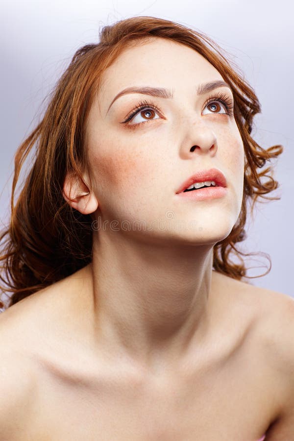 Bella ragazza freckled fotografia stock Bella ragazza freckled fotografia stock
