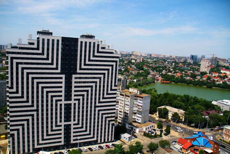 Bella vista della città di Krasnodar fotografia stock libera da diritti Bella vista della città di Krasnodar fotografia stock libera da diritti