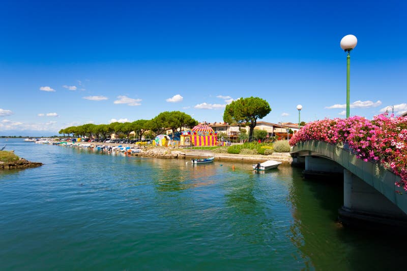 Bella Vista Sul Mare a Grado, Italia Immagine Stock Immagine di fiore