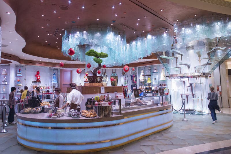 Bellagio Chocoladefontein stock fotografie