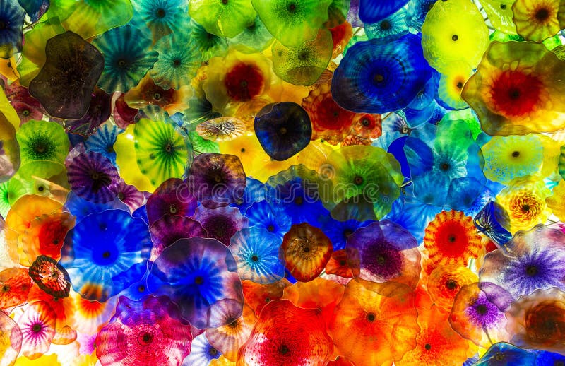 Bellagio glass flowers editorial stock image. Image of petal 28901374