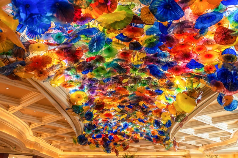 Bellagio S Lobby Ceiling Detail Editorial Photography Image Of
