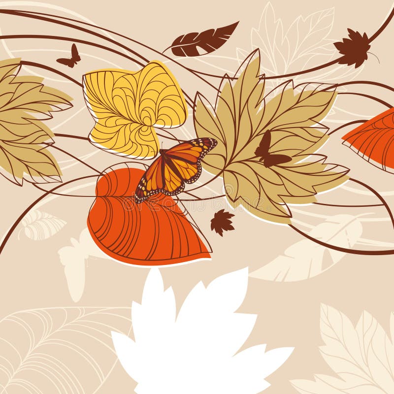 Belle carte d'automne illustration stock Belle carte d'automne illustration stock