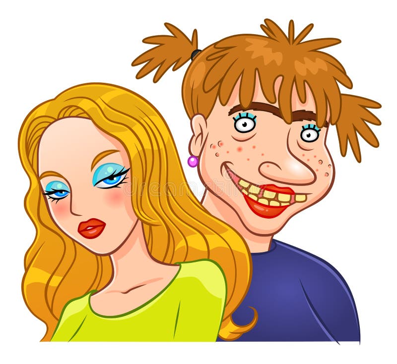 Belle et laide femme illustration de vecteur Belle et laide femme illustration de vecteur