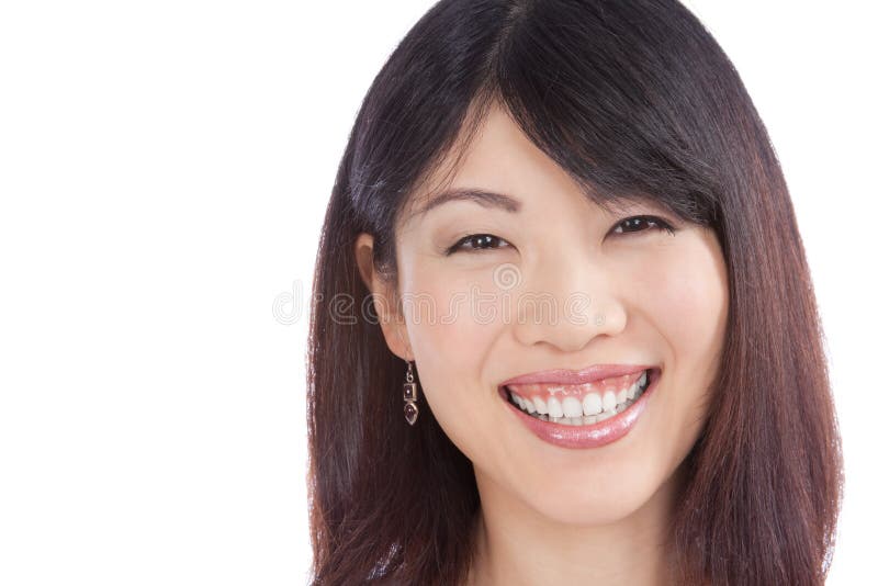 Belle femme asiatique de sourire photo libre de droits Belle femme asiatique de sourire photo libre de droits