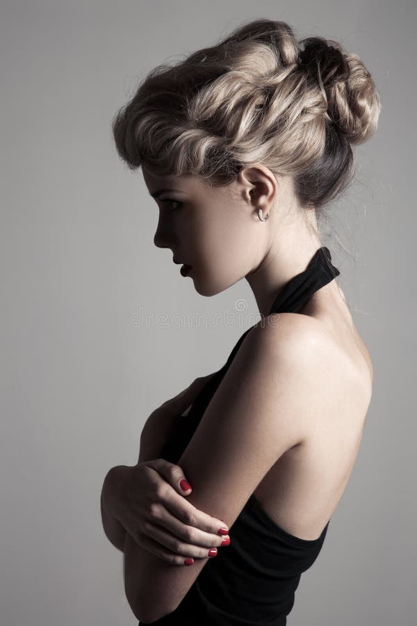 Belle femme blonde. Rétro image de mode. images stock Belle femme blonde. Rétro image de mode. images stock