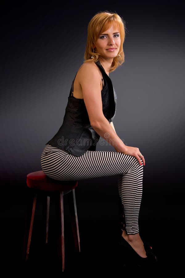 Belle femme mince photo stock