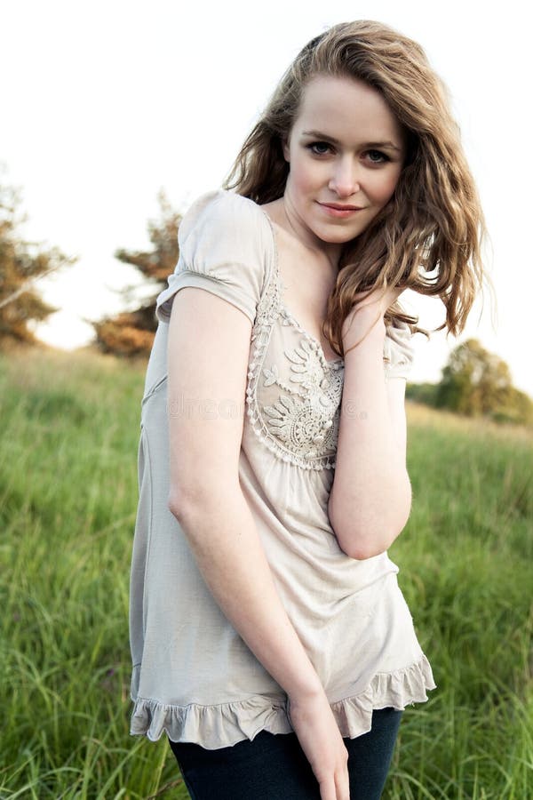 Belle fille caucasienne image libre de droits