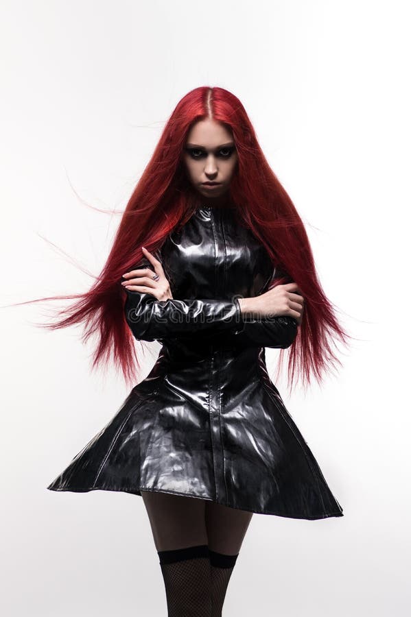Belle fille de mal de maîtresse de goth photographie stock Belle fille de mal de maîtresse de goth photographie stock