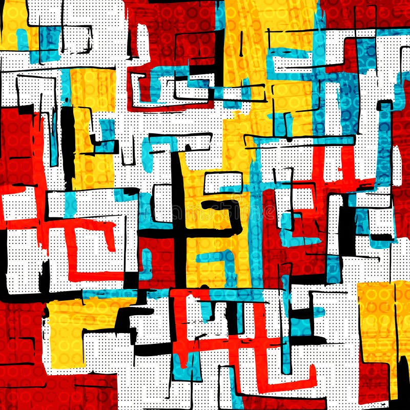 Belle illustration de vecteur de modèle d'abrégé sur couleur de graffiti illustration stock Belle illustration de vecteur de modèle d'abrégé sur couleur de graffiti illustration stock