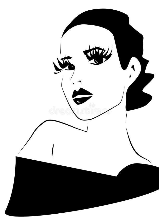 Belle illustration de visage de femme illustration de vecteur Belle illustration de visage de femme illustration de vecteur