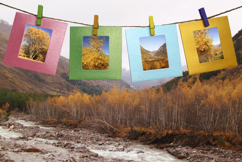 Belle immagini dell'autunno nella struttura fotografie stock libere da diritti Belle immagini dell'autunno nella struttura fotografie stock libere da diritti