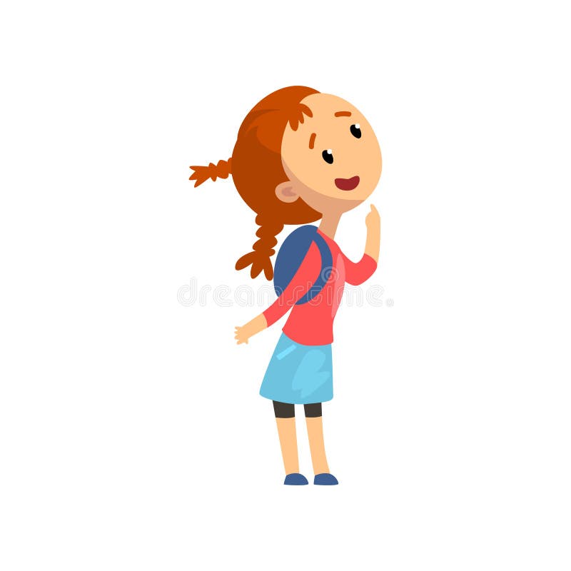 Belle petite fille heureuse, enfant ayant l'amusement au terrain de jeu, parc d'attractions ou illustration de vecteur de cirque illustration stock Belle petite fille heureuse, enfant ayant l'amusement au terrain de jeu, parc d'attractions ou illustration de vecteur de cirque illustration stock