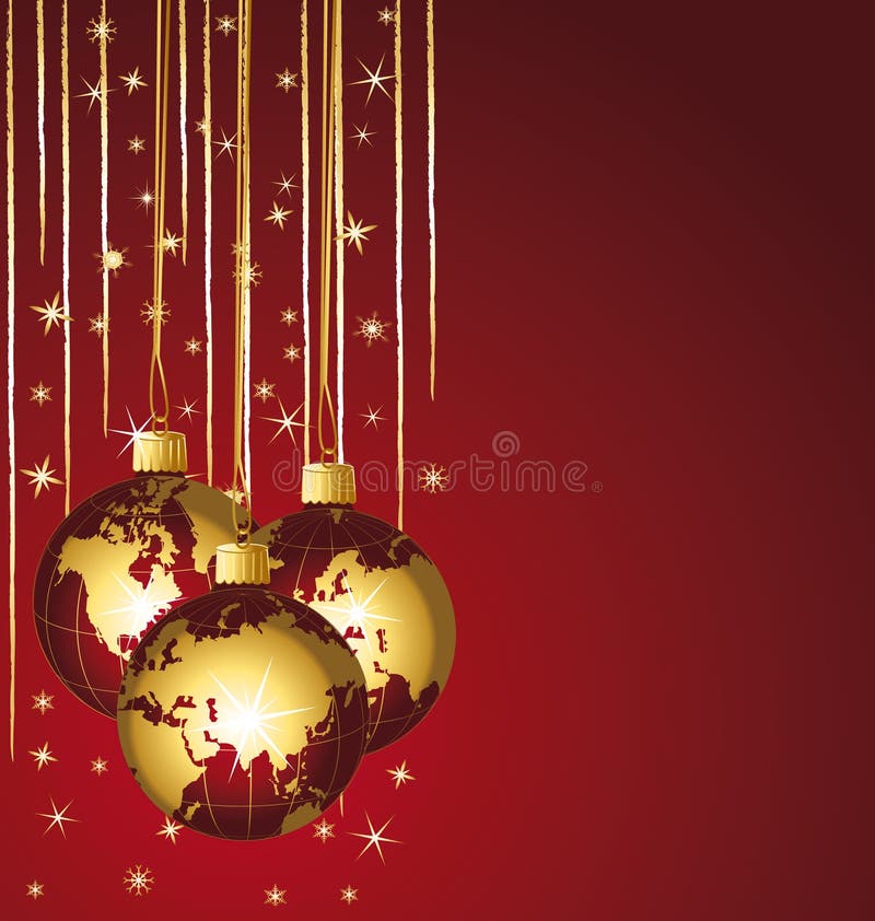 Belle sfere di natale del mondo. royalty illustrazione gratis Belle sfere di natale del mondo. royalty illustrazione gratis