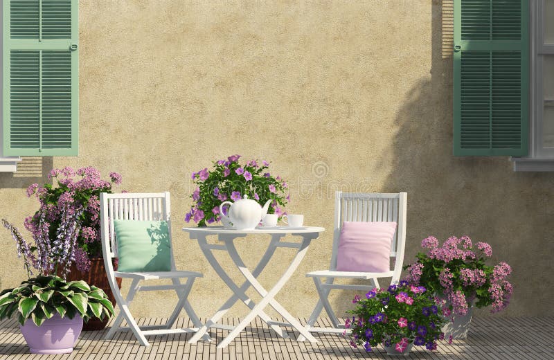 Belle terrasse photographie stock libre de droits Belle terrasse photographie stock libre de droits