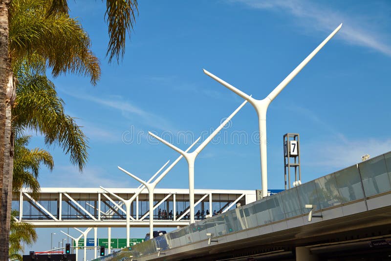 Beautiful columns at LAX airport Los Angeles California. Beautiful columns at LAX airport Los Angeles California