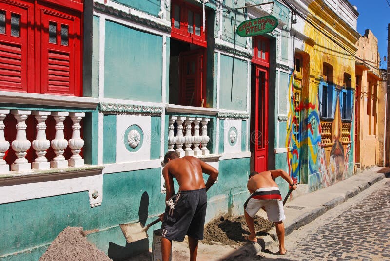 Belles maisons dans Olinda images libres de droits Belles maisons dans Olinda images libres de droits