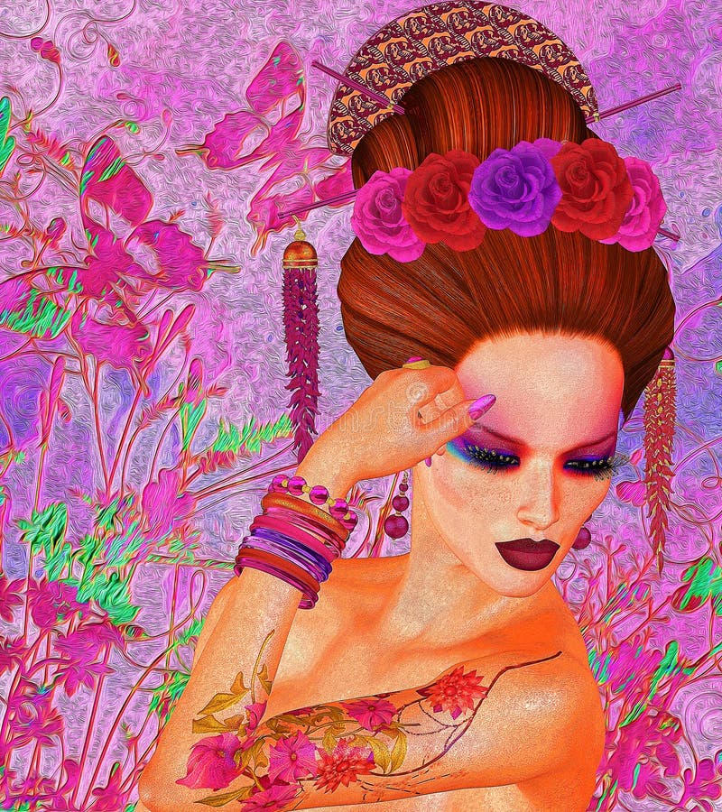 Belleza asiática de la mujer, primer de la cara, maquillaje, pestañas y arte del peinado con el fondo colorido foto de archivo libre de regalías Belleza asiática de la mujer, primer de la cara, maquillaje, pestañas y arte del peinado con el fondo colorido foto de archivo libre de regalías