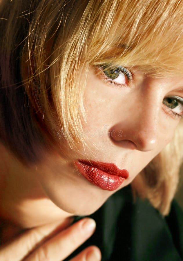 Bellezza - primo piano del viso fotografia stock