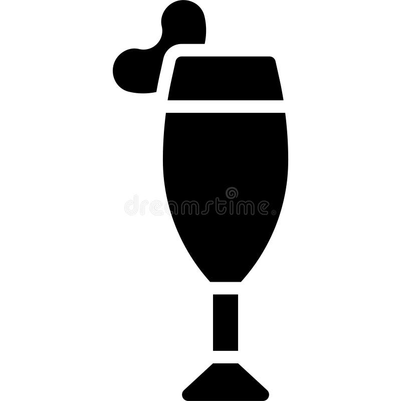 Bellini Cocktail Icon, Alcoholic Mixed Drink Vector Stock Vector