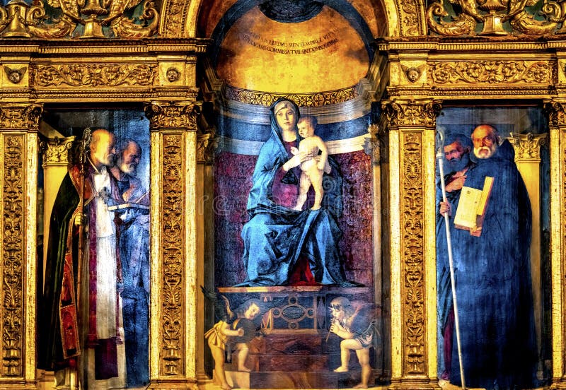 Bellini Madonna Painting Santa Maria Frari Church Venice Italy