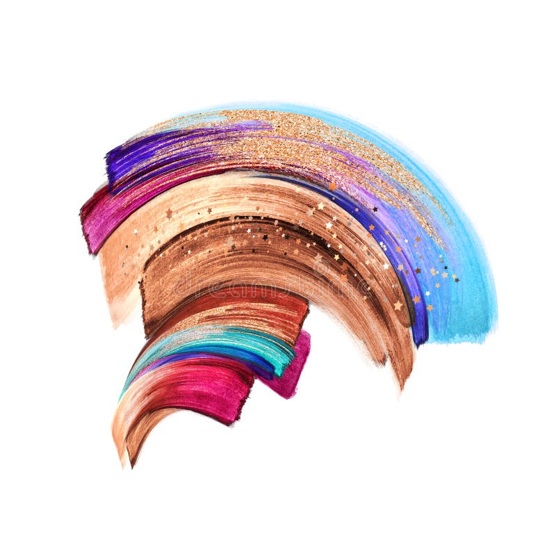 Bellissima forma astratta, pennellate isolate su fondo bianco, colorate tonalità di colore della vernice, immagini di clip ad acq illustrazione di stock Bellissima forma astratta, pennellate isolate su fondo bianco, colorate tonalità di colore della vernice, immagini di clip ad acq illustrazione di stock