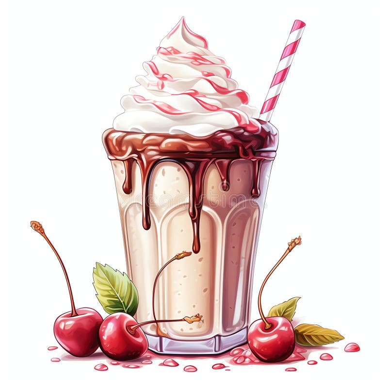 Bellissima immagine di clipart di milkshake royalty illustrazione gratis