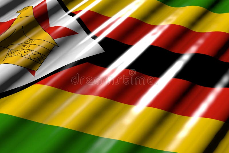 Bello brillante - assomigliando alla bandiera di plastica dello Zimbabwe con i grandi popolare ponga la diagonale - qualsiasi ill illustrazione di stock Bello brillante - assomigliando alla bandiera di plastica dello Zimbabwe con i grandi popolare ponga la diagonale - qualsiasi ill illustrazione di stock
