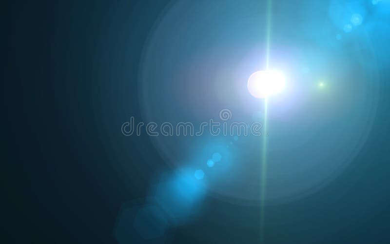 Bello chiarore digitale blu della lente nel fondo nero